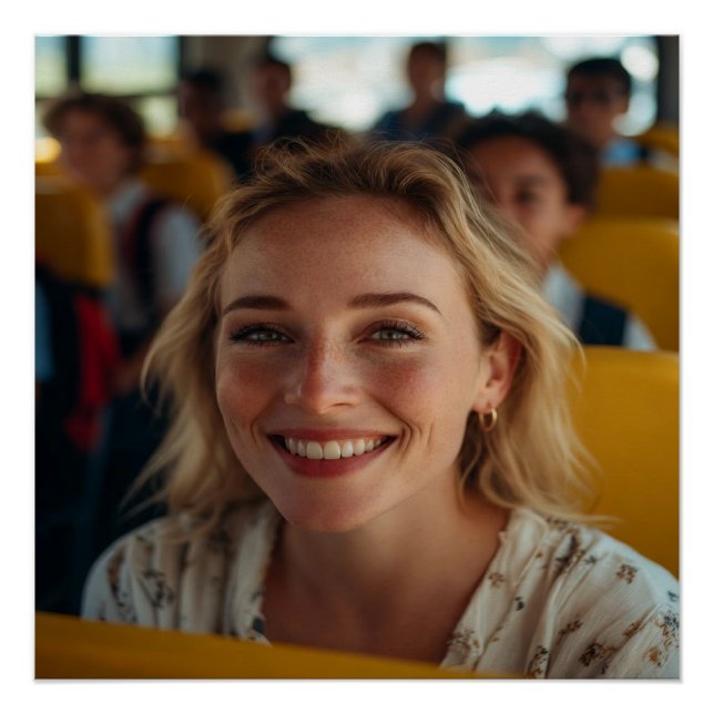 School Bus Driver Photo Customize Poster (Front)