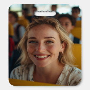 School Bus Driver Photo Customize Seat Cushion