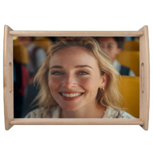 School Bus Driver Photo Customize Serving Tray