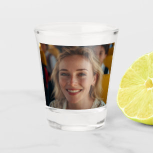 School Bus Driver Photo Customize Shot Glass