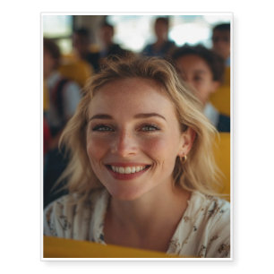 School Bus Driver Photo Customize Temporary Tattoos