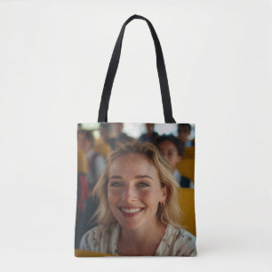 School Bus Driver Photo Customize Tote Bag