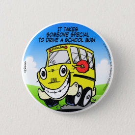 School Bus Driver Pinback Button