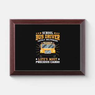 School Bus Driver Safely Delivering Award Plaque