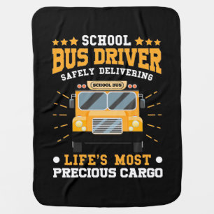 School Bus Driver Safely Delivering Baby Blanket