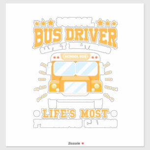 School Bus Driver Safely Delivering Sticker