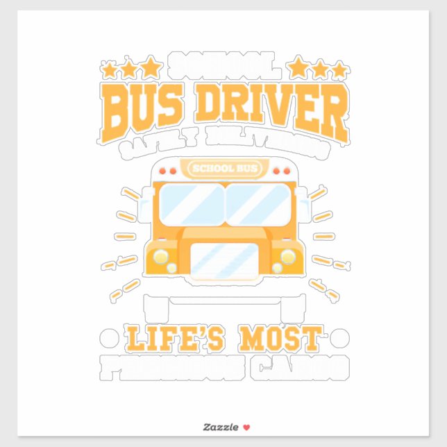 School Bus Driver Safely Delivering Sticker (Sheet)