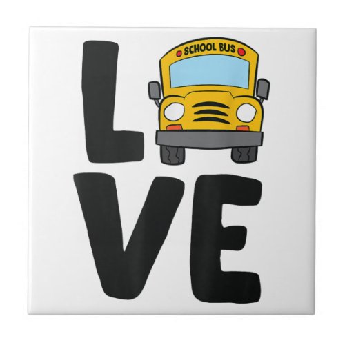 School Bus Driver Schoolbus Busdriver Ceramic Tile