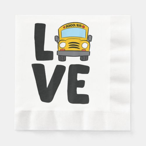 School Bus Driver Schoolbus Busdriver Napkins