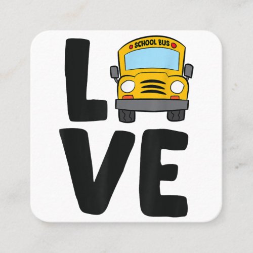 School Bus Driver Schoolbus Busdriver Square Business Card