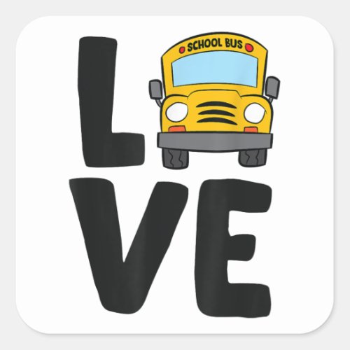 School Bus Driver Schoolbus Busdriver Square Sticker