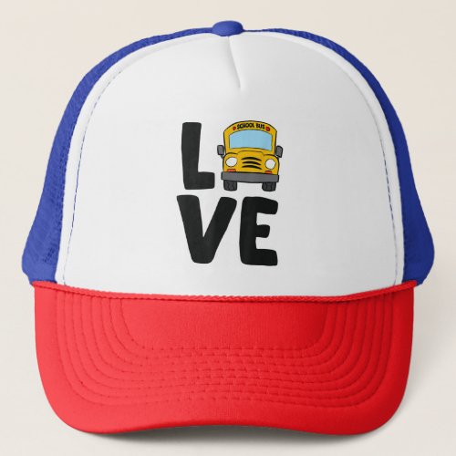 School Bus Driver Schoolbus Busdriver Trucker Hat