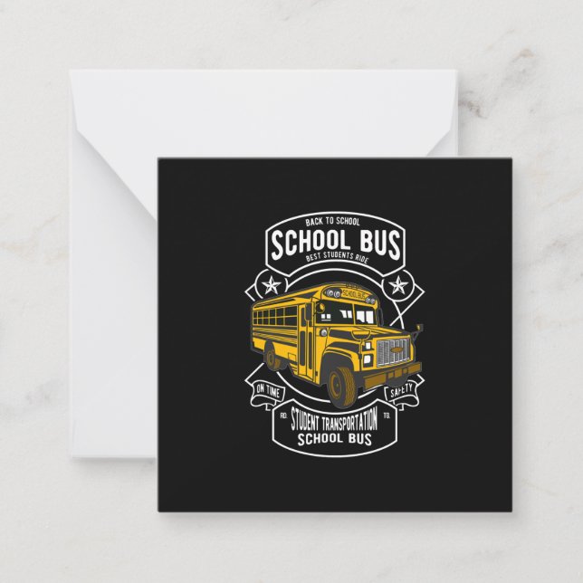 School Bus Driver Shirt Delivery Specialist Bus Note Card (Front)