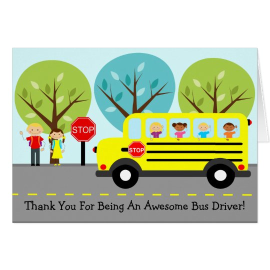 School Bus Driver Thank You Card | Zazzle.com