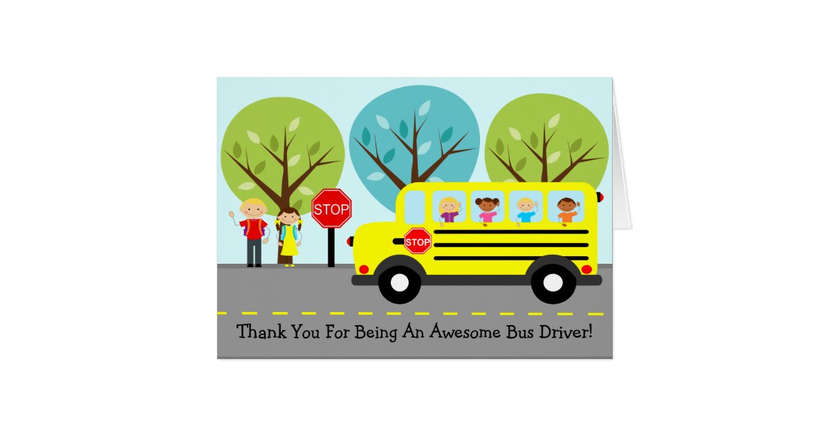 School Bus Driver Thank You Card