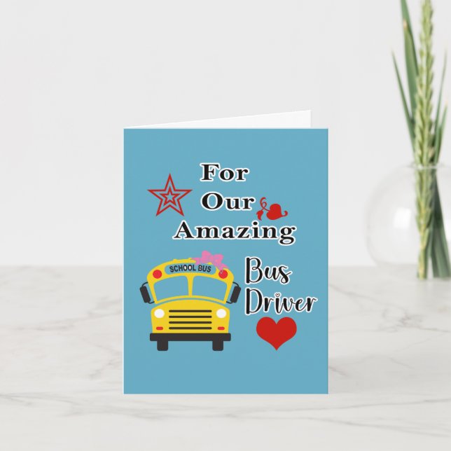 School bus driver thank you card (Front)