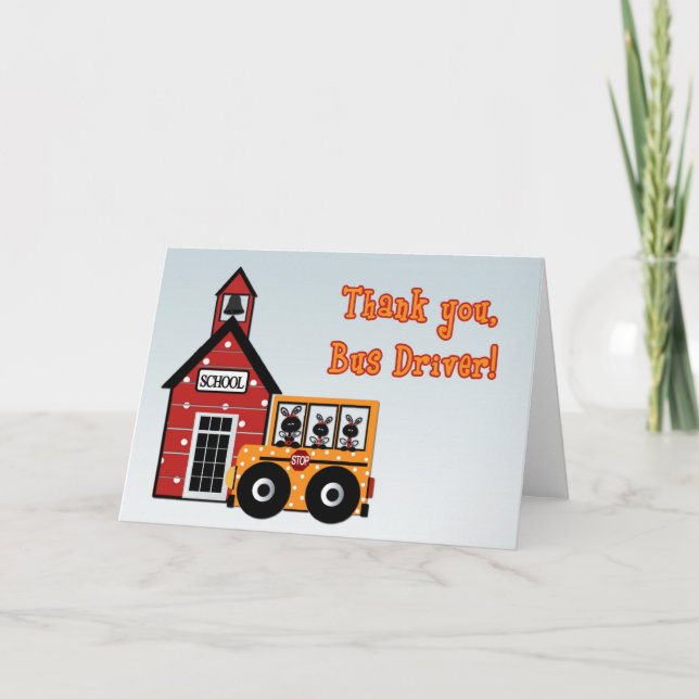 School Bus Driver Thank You Card (Front)
