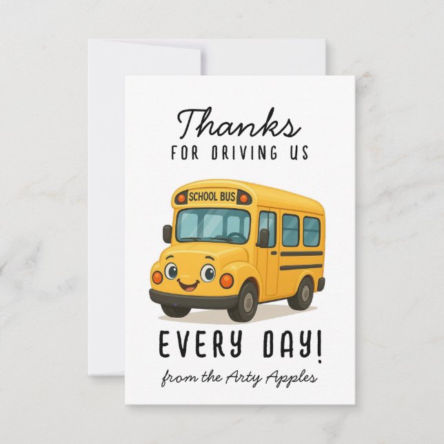 School Bus Driver Thank You , driving safely (Front)