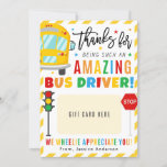 School Bus Driver Thank You Gift Card Holder
