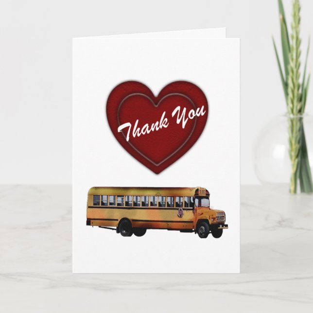 School Bus Driver-Thank You! Thank You Card (Front)