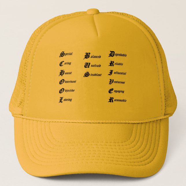 School bus driver trucker hat (Front)