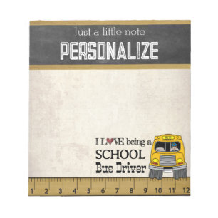 School Bus Driver Vintage Style Notepad