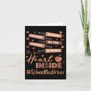 School Bus Driver We Can Be Different Black Histor Card