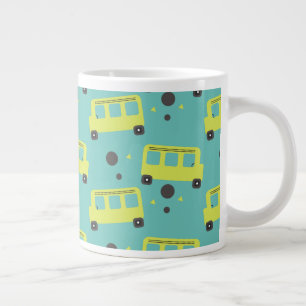 School Bus Driver Yellow Confetti Teacher Giant Coffee Mug
