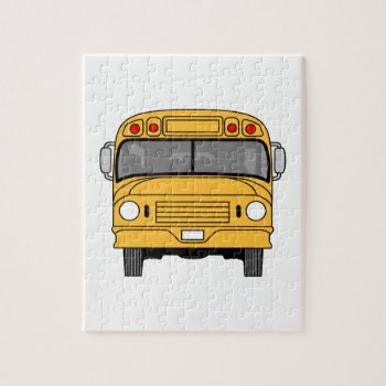School Bus Front Jigsaw Puzzle by Grandslam_Designs at Zazzle