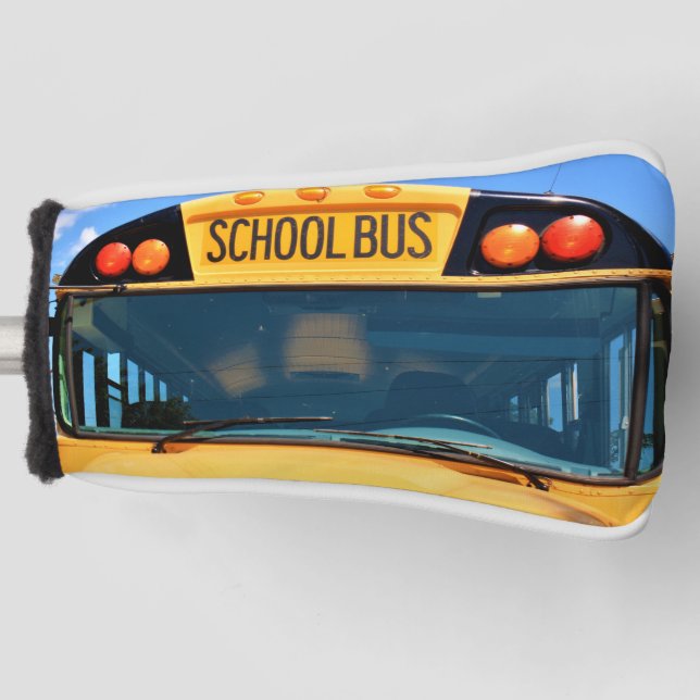 School Bus Front View Golf Head Cover (Front)
