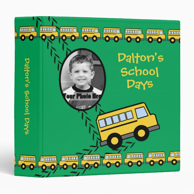 School Bus Keepsake with Photo Binder (Front/Spine)