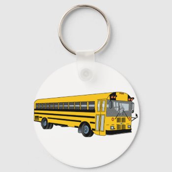 School Bus Keychain by Grandslam_Designs at Zazzle