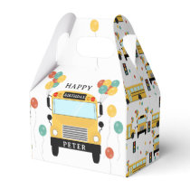 School Bus Kids Birthday Party Favor Boxes