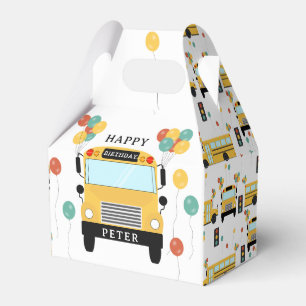 School Bus Kids Birthday Party Favor Boxes