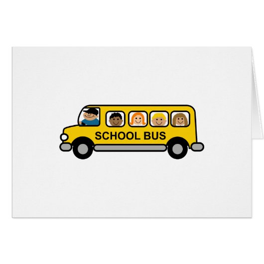 School Bus Kids Cards (Front Horizontal)
