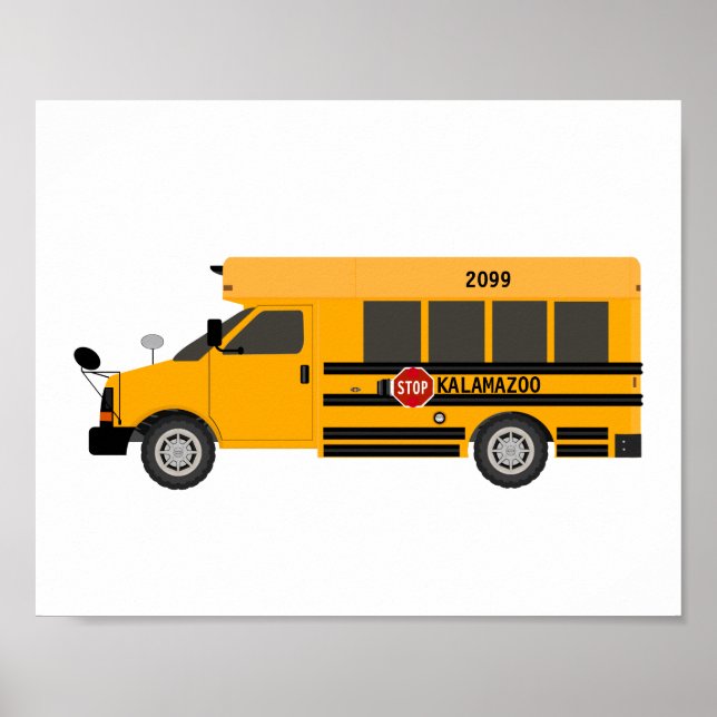 School Bus Kids Décor Print Poster (Front)