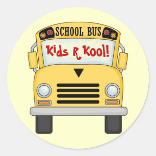 School Bus Kids R Kool Fun Stickers