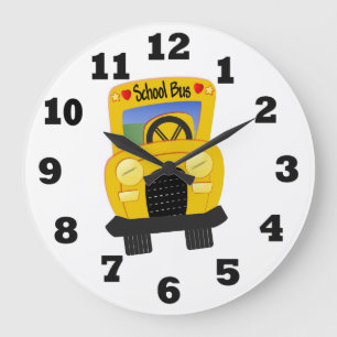 School Bus Large Clock