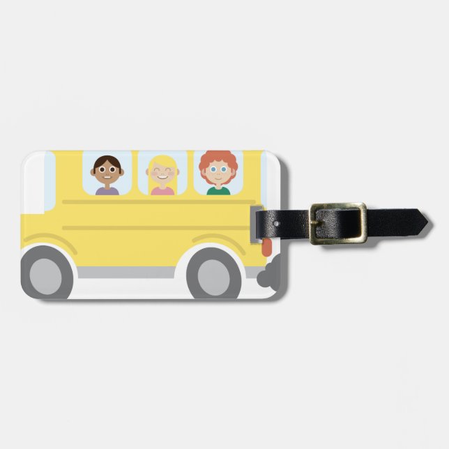 School Bus Luggage Tag (Front Horizontal)