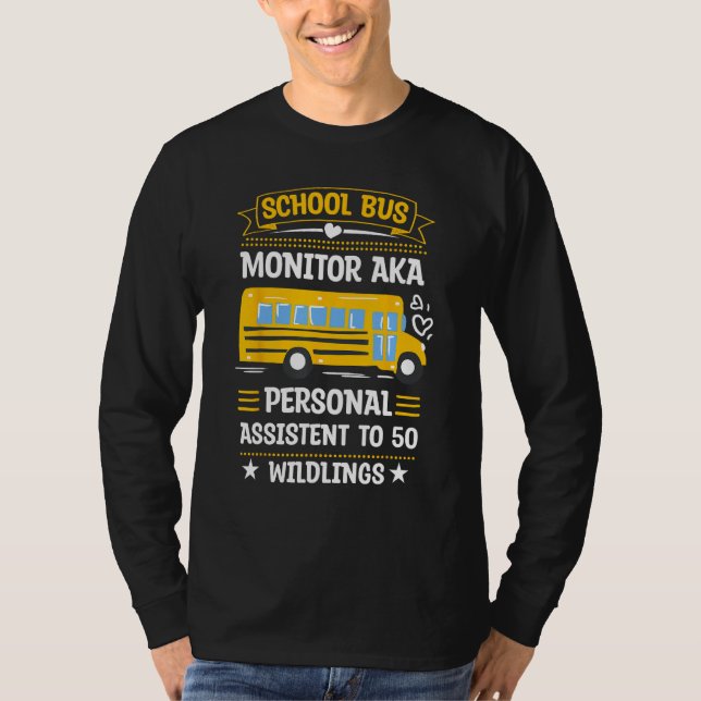 School Bus Monitor Bus Aide Attendant Student Deli T-Shirt (Front)