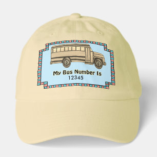 School Bus Name Hat
