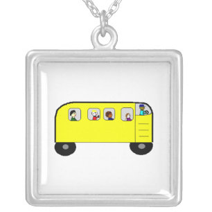 School Bus - necklace
