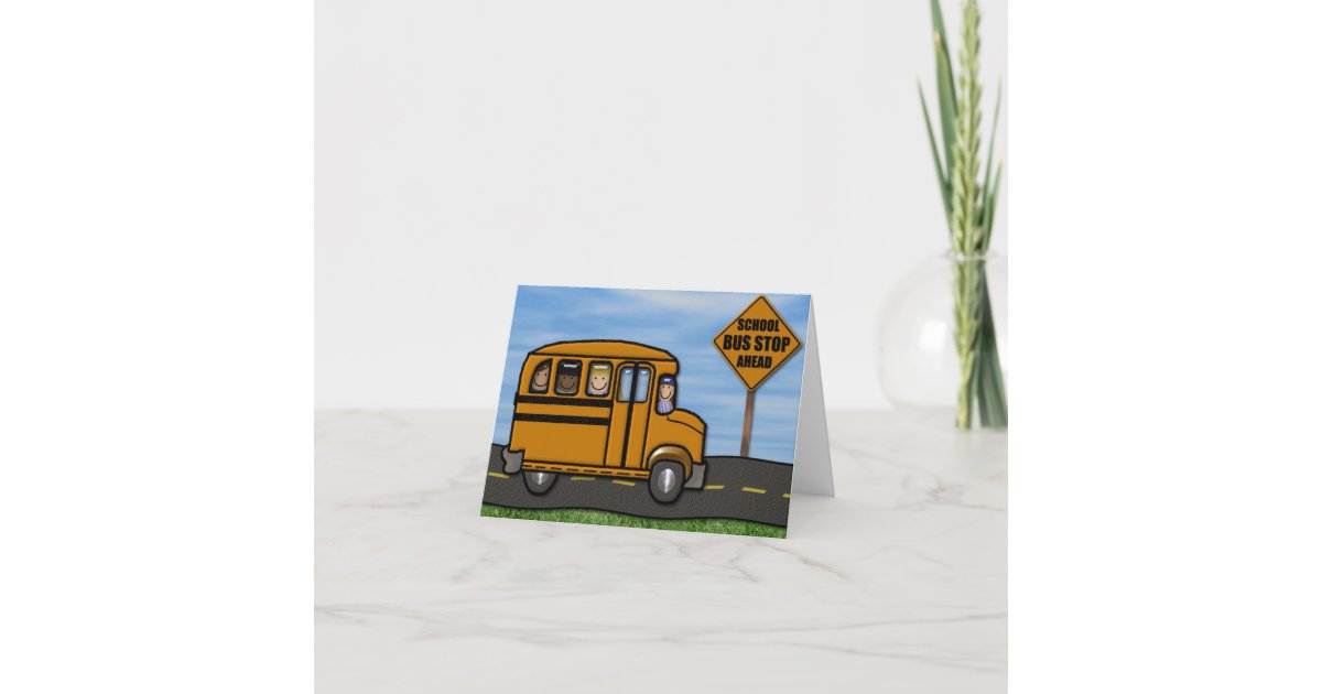 School Bus Note.pdf School Bus Note Cards by MagsGraphics | Zazzle