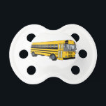 School Bus Pacifier<br><div class="desc">Our big yellow school bus is taking the kids to school. Great design for back to school projects or shirt design for the bus drivers.</div>