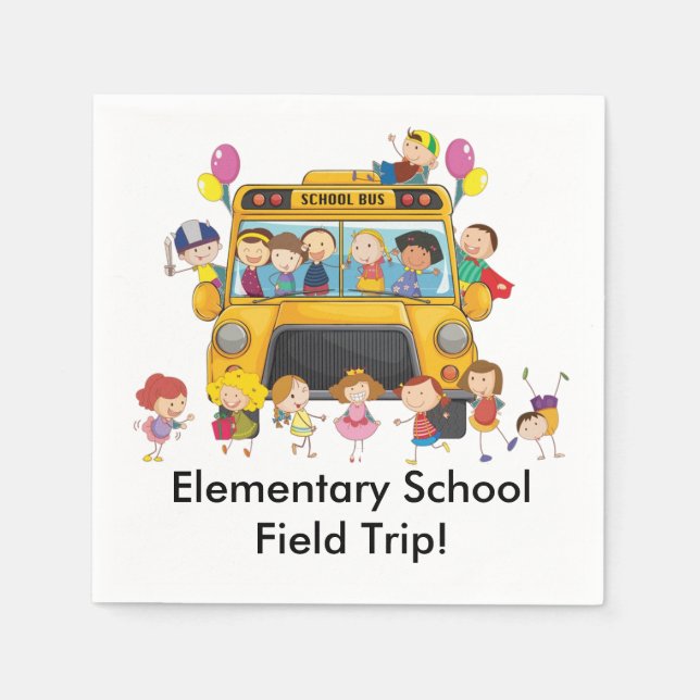 School Bus Paper Napkins (Front)
