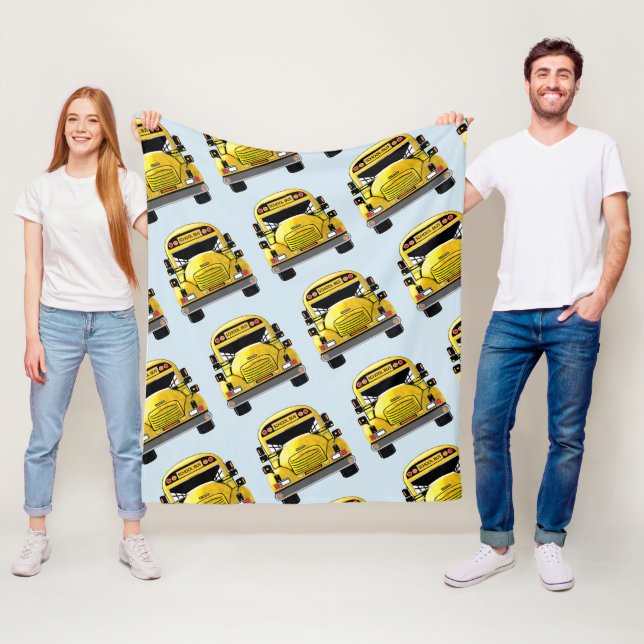 School Bus Personalized Blanket (In Situ)