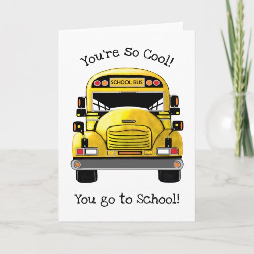 School Bus Personalized Greeting Card