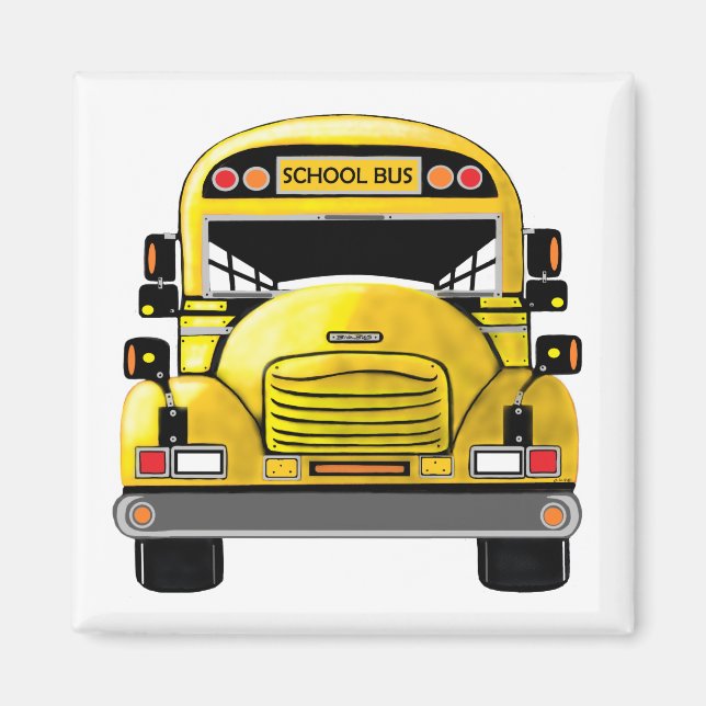 School Bus Personalized Magnet (Front)