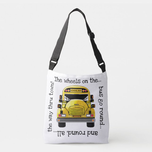 School Bus Personalized Tote (Front)