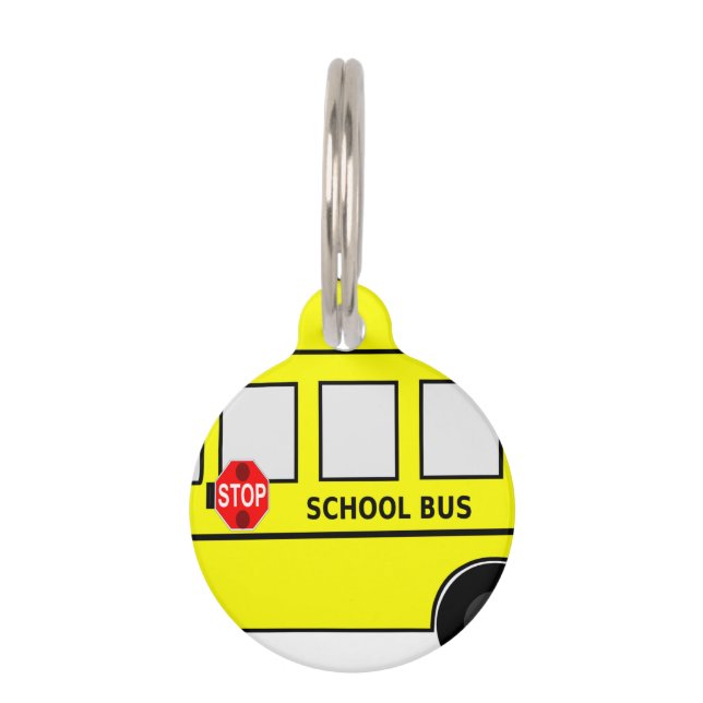 School Bus Pet ID Tag (Front)
